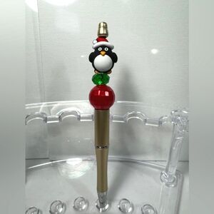 Beaded christmas pen